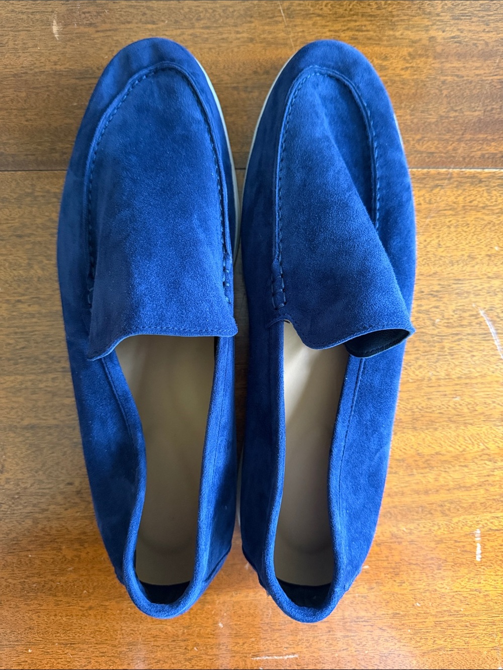 Magnanni Navy Suede Slip-On Loafers